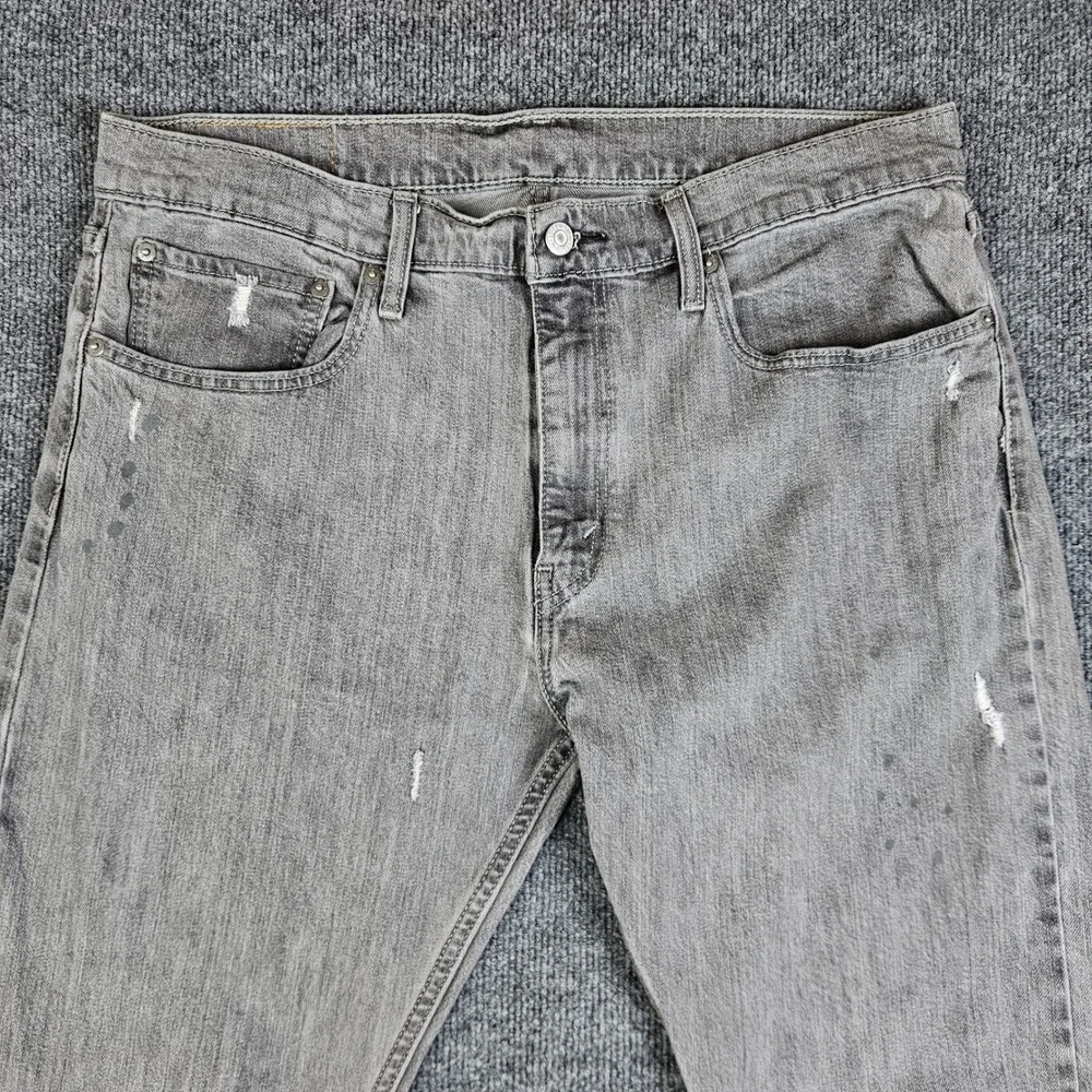 Levi's 512 Jeans Mens 36x32(30) Slim Taper Fit Denim Distressed Paint Splatter‎